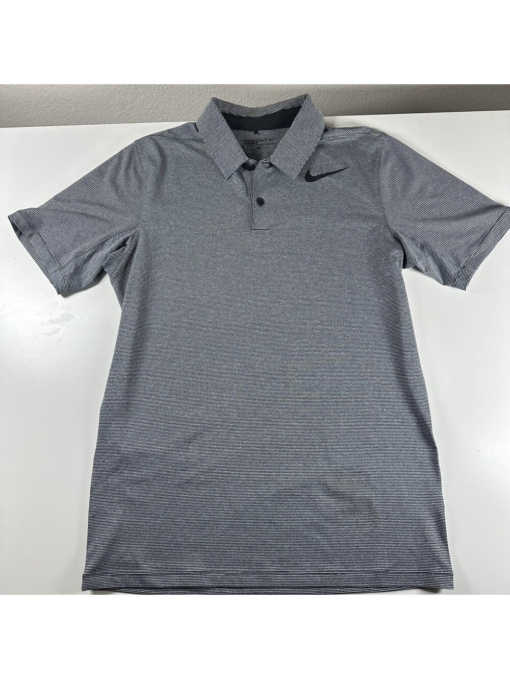 Nike Golf Black/ Grey Stripe Polo S